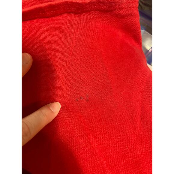 sweatshirt dress nightgown fuzzy cat plaid bow red white - Picture 6 of 9